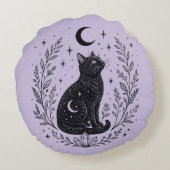 Gato místico bajo la luna ラウンドクッション (裏面)