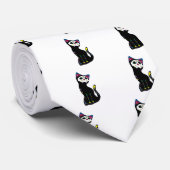 「Gato Muerto」Dia De Los Muertos Cat ネクタイ (ロール)