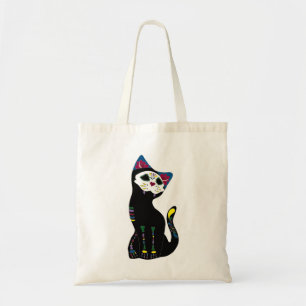 「Gato Muerto」Dia De Los Muertos Style猫のトート トートバッグ