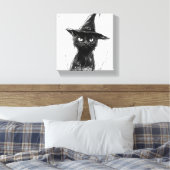 Gato Preto (Impressão semelhante à pintura à mão) キャンバスプリント (インサイチュ (寝室))