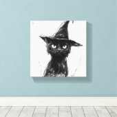 Gato Preto (Impressão semelhante à pintura à mão) キャンバスプリント (インサイチュ (ウッドフロア))