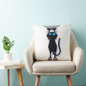 Gato Preto Rasgando Almofada クッション (椅子)