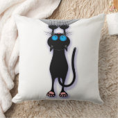 Gato Preto Rasgando Almofada クッション (ブランケット)