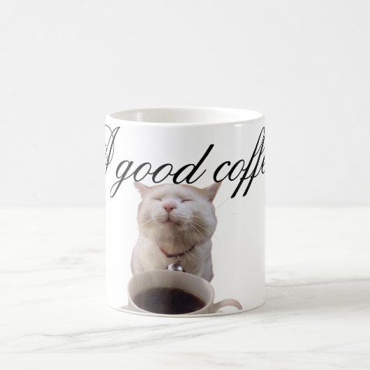 Gato tomando cafe  コーヒーマグカップ (中央)