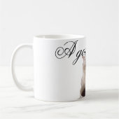 Gato tomando cafe  コーヒーマグカップ (左)