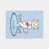 Gato Yoga フリースブランケット (正面(横))