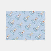 Gato Yoga フリースブランケット (正面(横))