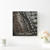 Gatorテクスチャ スクエア壁時計 (ホーム)