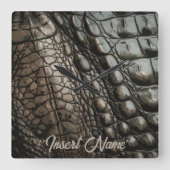 Gatorテクスチャ スクエア壁時計 (正面)