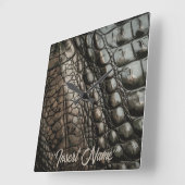 Gatorテクスチャ スクエア壁時計 (傾斜)