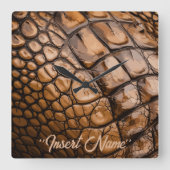 Gatorテクスチャ スクエア壁時計 (正面)