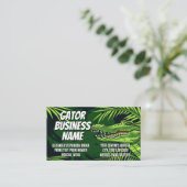Gator Business Cards Alligator Logo Contractor 名刺 (スタンド正面)