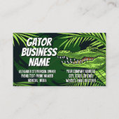 Gator Business Cards Alligator Logo Contractor 名刺 (正面)