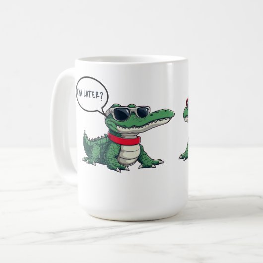 Gator & Croc Pals コーヒーマグカップ (正面左)
