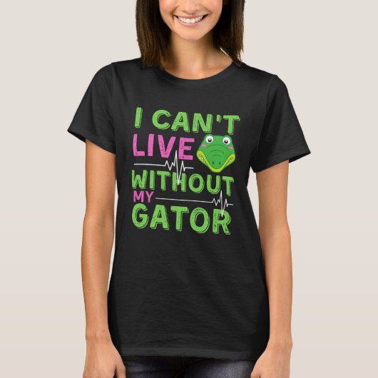 Gator Girls Alligator Print Zoo Kids Gift Tシャツ (正面)
