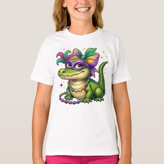 Gator Mardi Gras、Mardi Gras Aligator Tシャツ (正面)