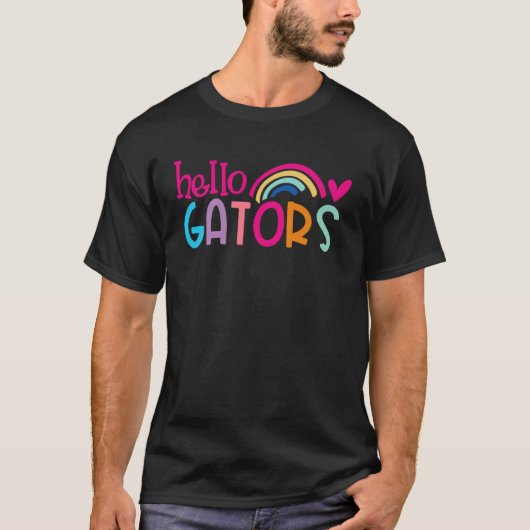 Gators School Sports Fan Team Spirit Mascot Tシャツ (正面)