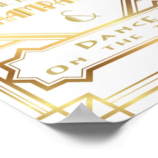 Gatsbyがインスパイアしたシャンパンを飲む時間のポスター ポスター (角)