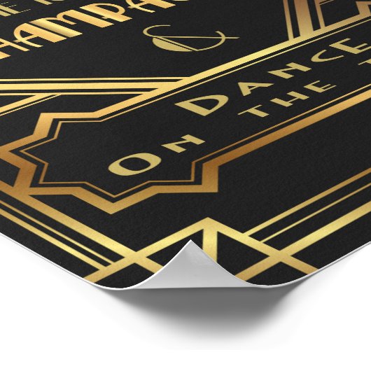 Gatsbyがインスパイアしたシャンパンを飲む時間のポスター ポスター (角)