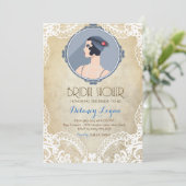 Gatsbyのヴィンテージのブライダルシャワーの招待状 招待状 (スタンド正面)