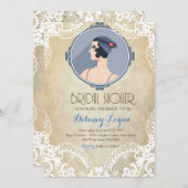 Gatsbyのヴィンテージのブライダルシャワーの招待状 招待状 (正面/裏面)