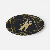 Gatsbyの20年代のアール・デコの幾何学的なテーマのパーティー ペーパープレート (アングル)