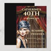 Gatsby 40th Birthday Party Invitation 招待状 (正面/裏面)
