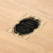 Gatsby Art Deco 50th Birthday Party アクリル招待状 (レイダウン)