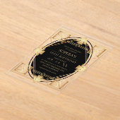 Gatsby Art Deco Birthday Party アクリル招待状 (レイダウン)