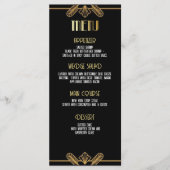 Gatsby, Art Deco, murder mystery, menu プログラム (正面)