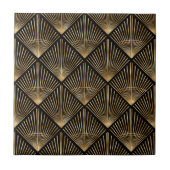 Gatsby Gold Art Deco Fan Pattern ID1188 タイル (正面)
