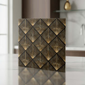 Gatsby Gold Art Deco Fan Pattern ID1188 タイル