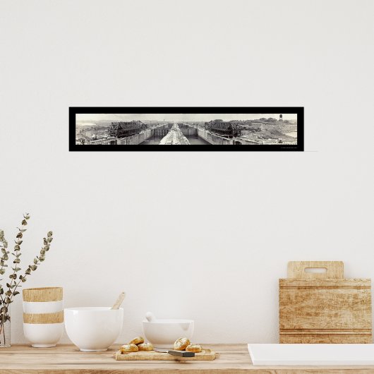 Gatun Locks Panama写真1913 ポスター (キッチン)