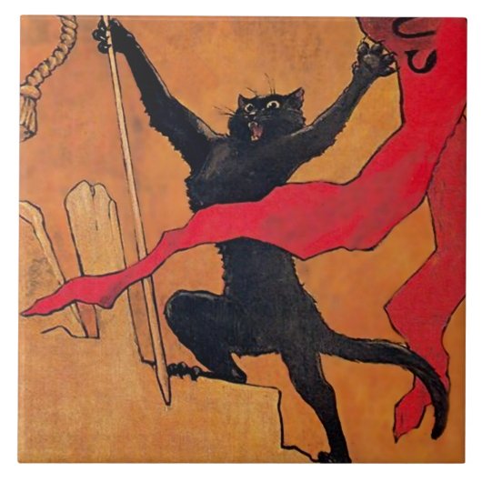 「Gaudeamus Cat」テオフィル・スタインレン タイル (正面)
