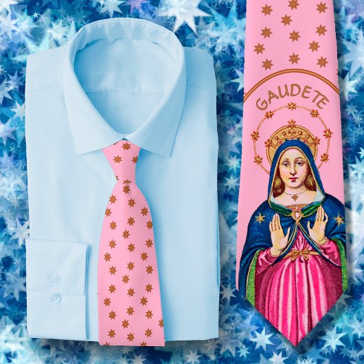Gaudete! (English: Rejoice) Upper Torso BVM Advent ネクタイ