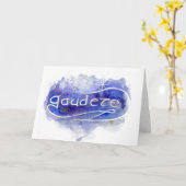 Gaudete("Rejoice")クリスマスカード カード (黄色い花)