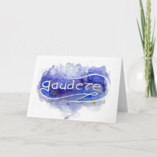 Gaudete("Rejoice")クリスマスカード カード (正面)