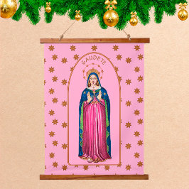 Gaudete! (Rejoice!) with Standing BVM Advent 吊り下げ型タペストリー