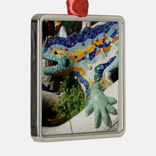 Gaudiのトカゲのモザイク メタルオーナメント (右)
