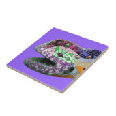 Gaudiのトカゲの頭部のモザイク タイル (側面)