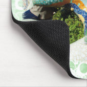 Gaudiのトカゲ-緑の花のmousepad マウスパッド (コーナー)