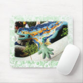 Gaudiのトカゲ-緑の花のmousepad マウスパッド (マウス)