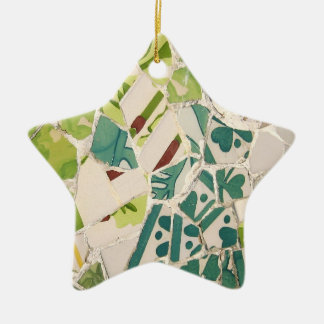Gaudiのモザイク星のオーナメント セラミックオーナメント