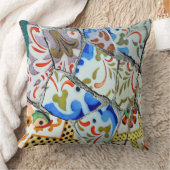 Gaudiの公園のGuellのモザイク・タイル クッション (ブランケット)