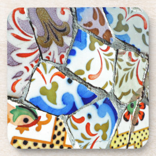 Gaudiの公園のGuellのモザイク・タイル コースター