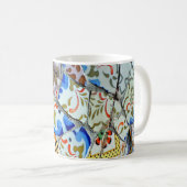 Gaudiの公園のGuellのモザイク・タイル コーヒーマグカップ (正面右)