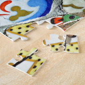 Gaudiの公園のGuellのモザイク・タイル ジグソーパズル (側面)