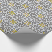 Gaudíの緑およびオレンジタイルの包装紙 ラッピングペーパー (角)