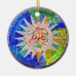 Gaudiの詳細の青 セラミックオーナメント
