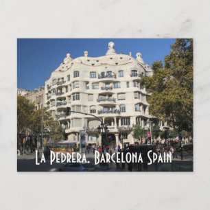 Gaudiバルセロナスペインの郵便はがきによるLa Pedrera ポストカード